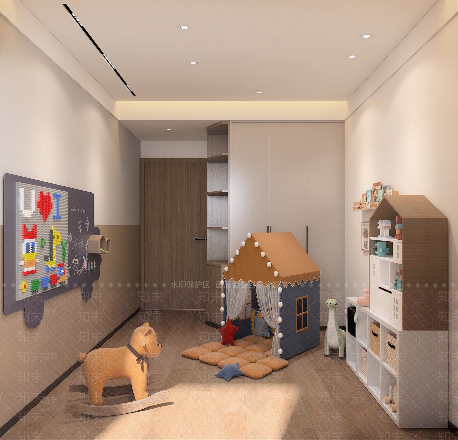 现代简约儿童娱乐室3D模型下载【ID:1202999880】
