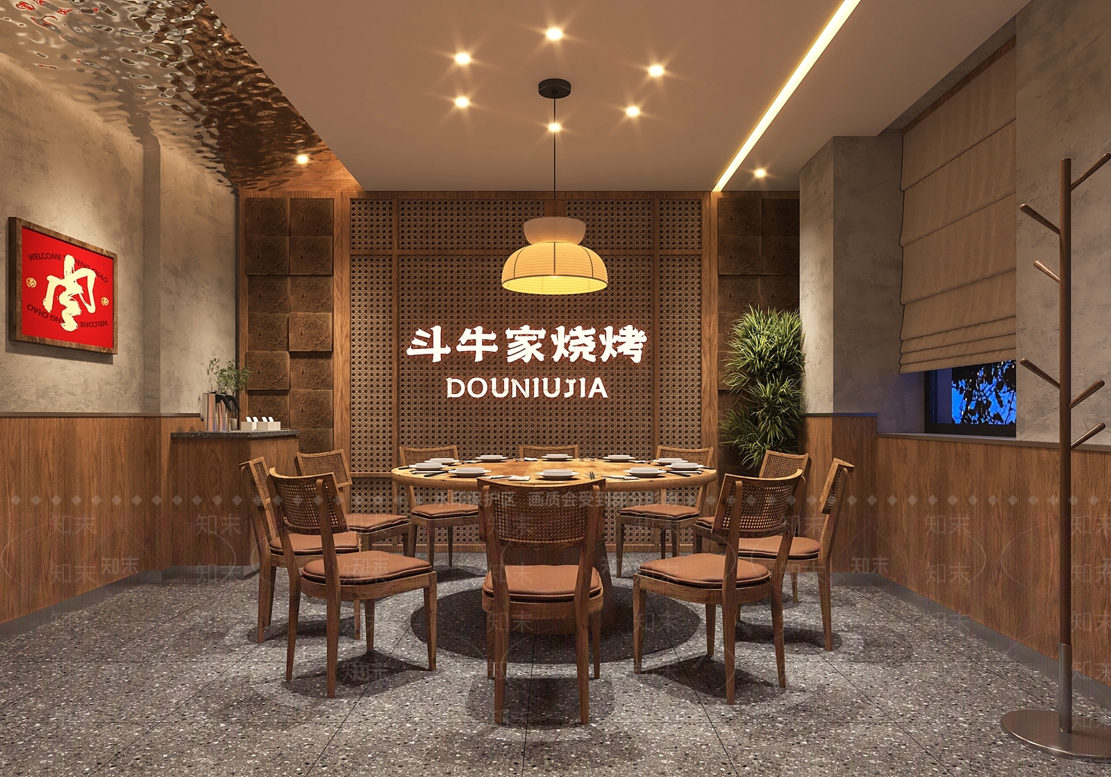 现代侘寂包厢3D模型下载【ID:1203000872】
