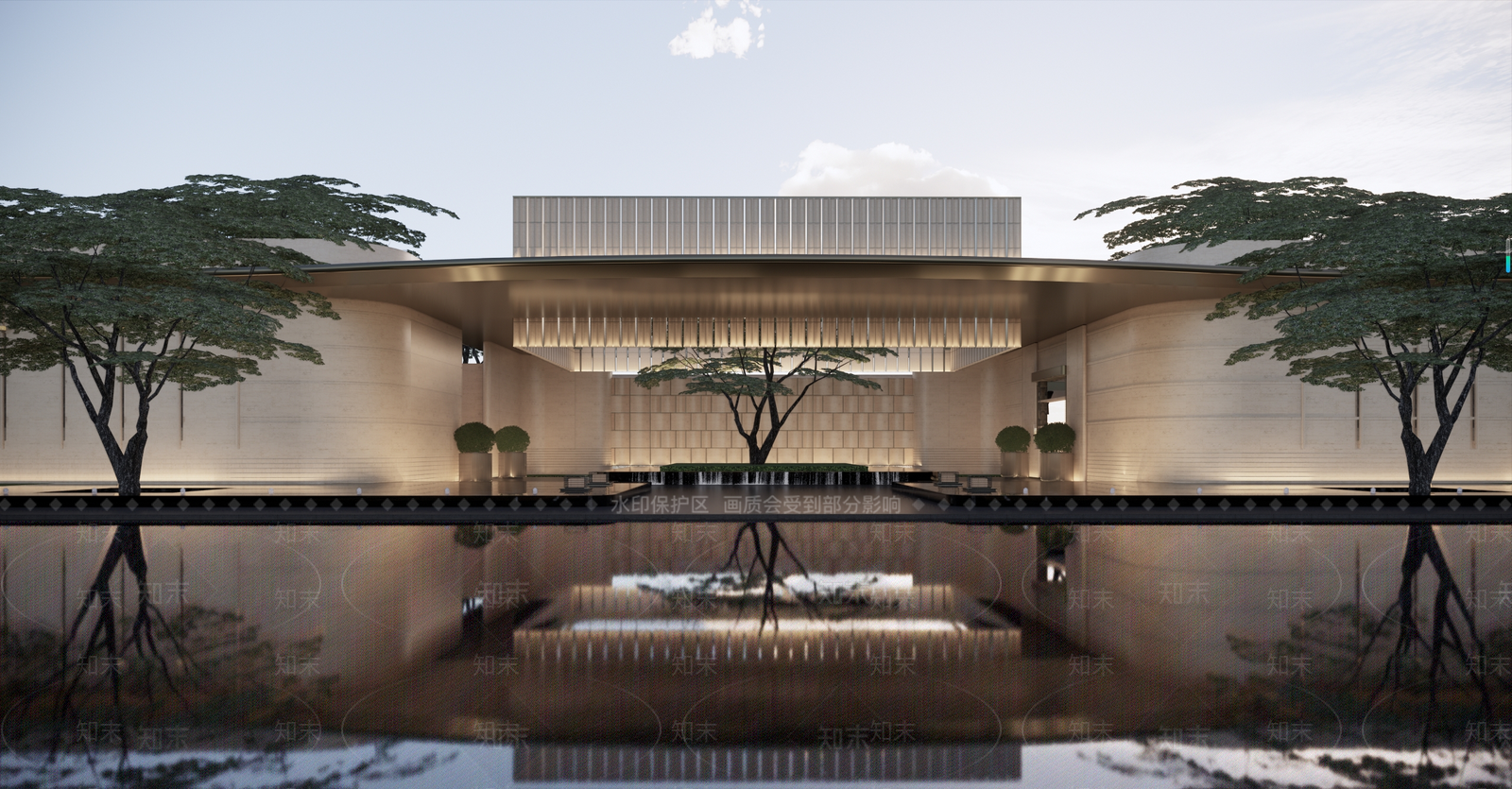 轻奢小区景观SU模型下载【ID:1203009857】