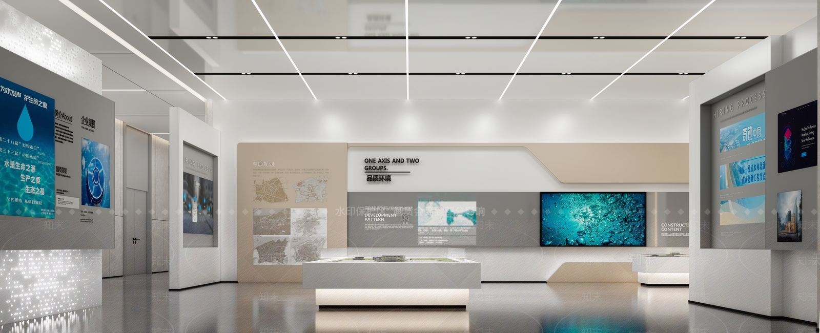 现代工业党建展厅SU模型下载【ID:1203073241】