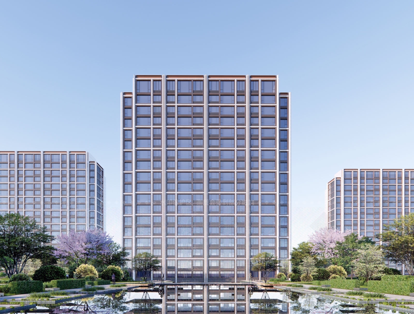 现代高层住宅SU模型下载【ID:1203010101】