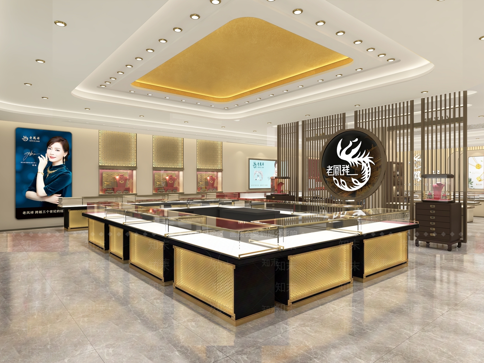 新中式珠宝店3D模型下载【ID:1203016752】
