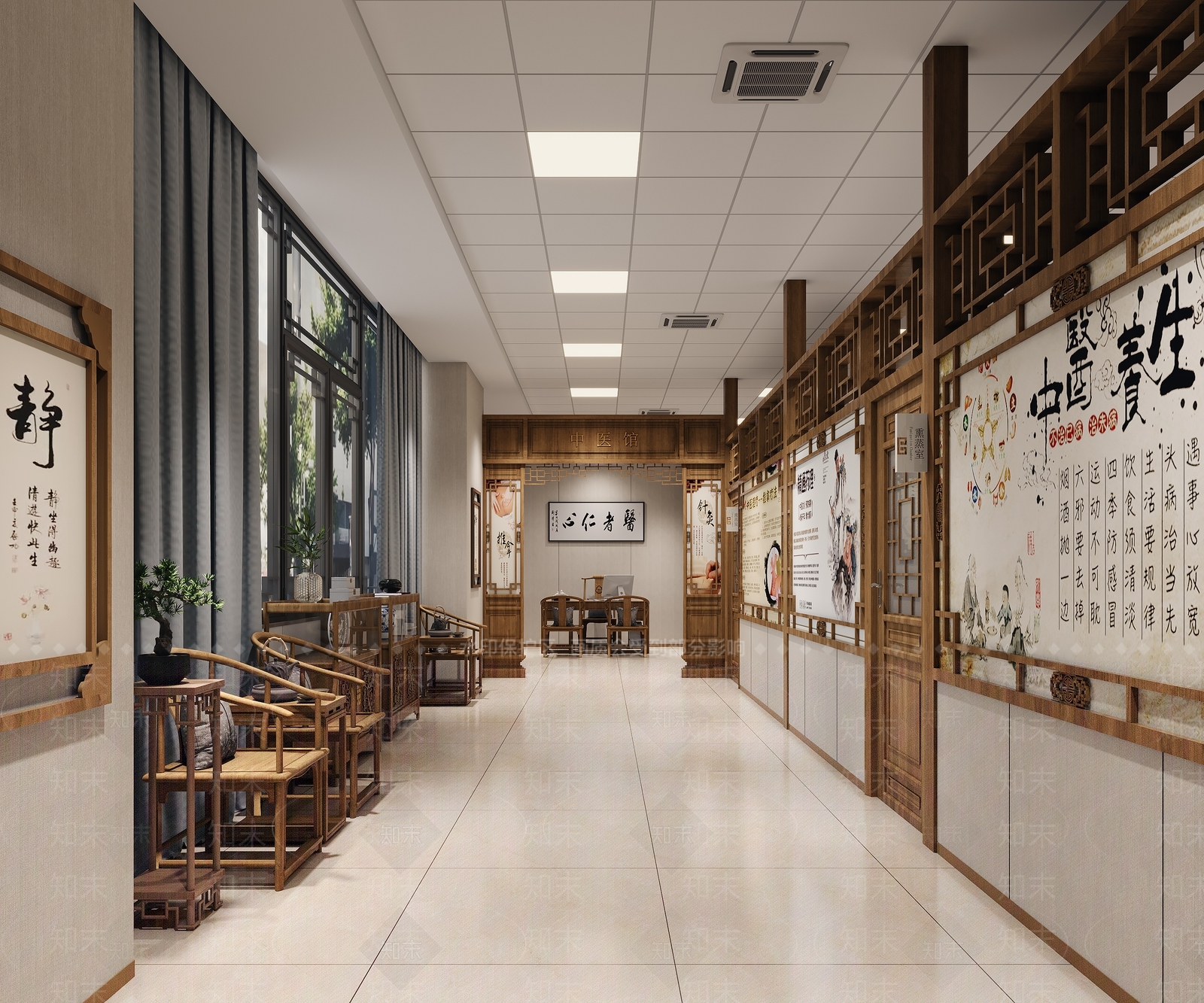 现代新中式其他商业空间3D模型下载【ID:1203017505】