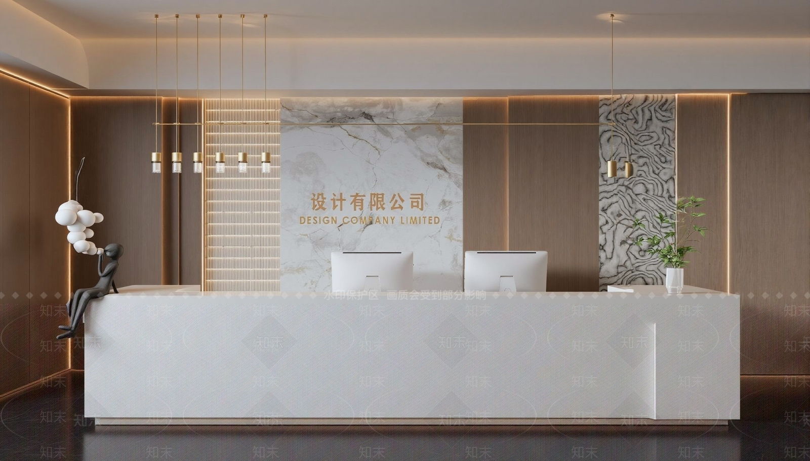 现代前台SU模型下载【ID:1203154292】