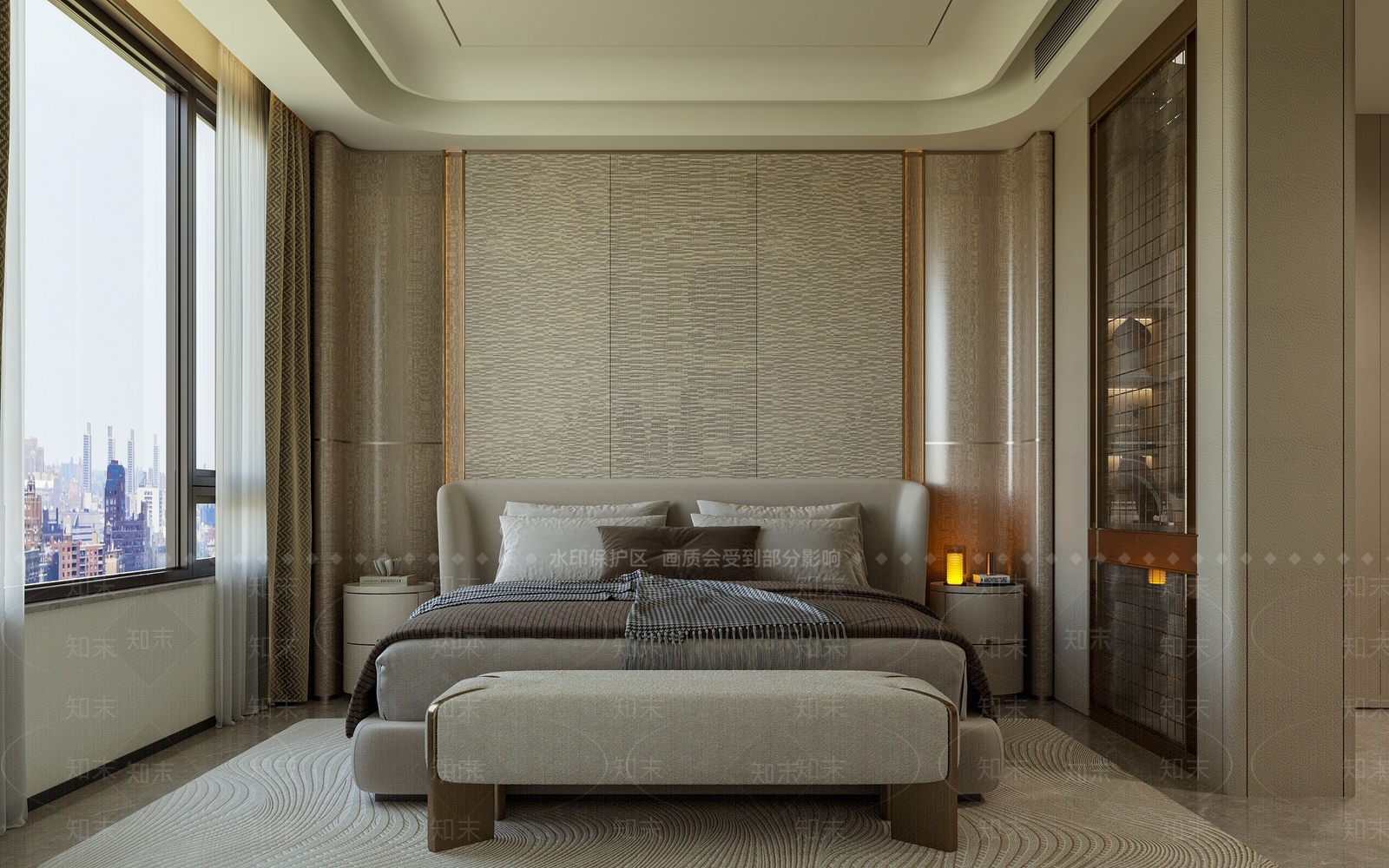 意式极简家居卧室3D模型下载【ID:1203020936】