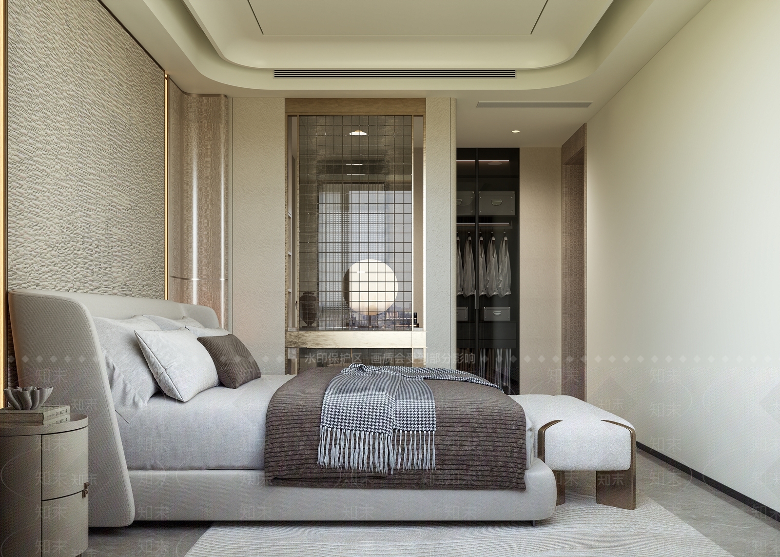 浅棕色纹理梳妆台梳妆台3D模型下载【ID:1227408928】