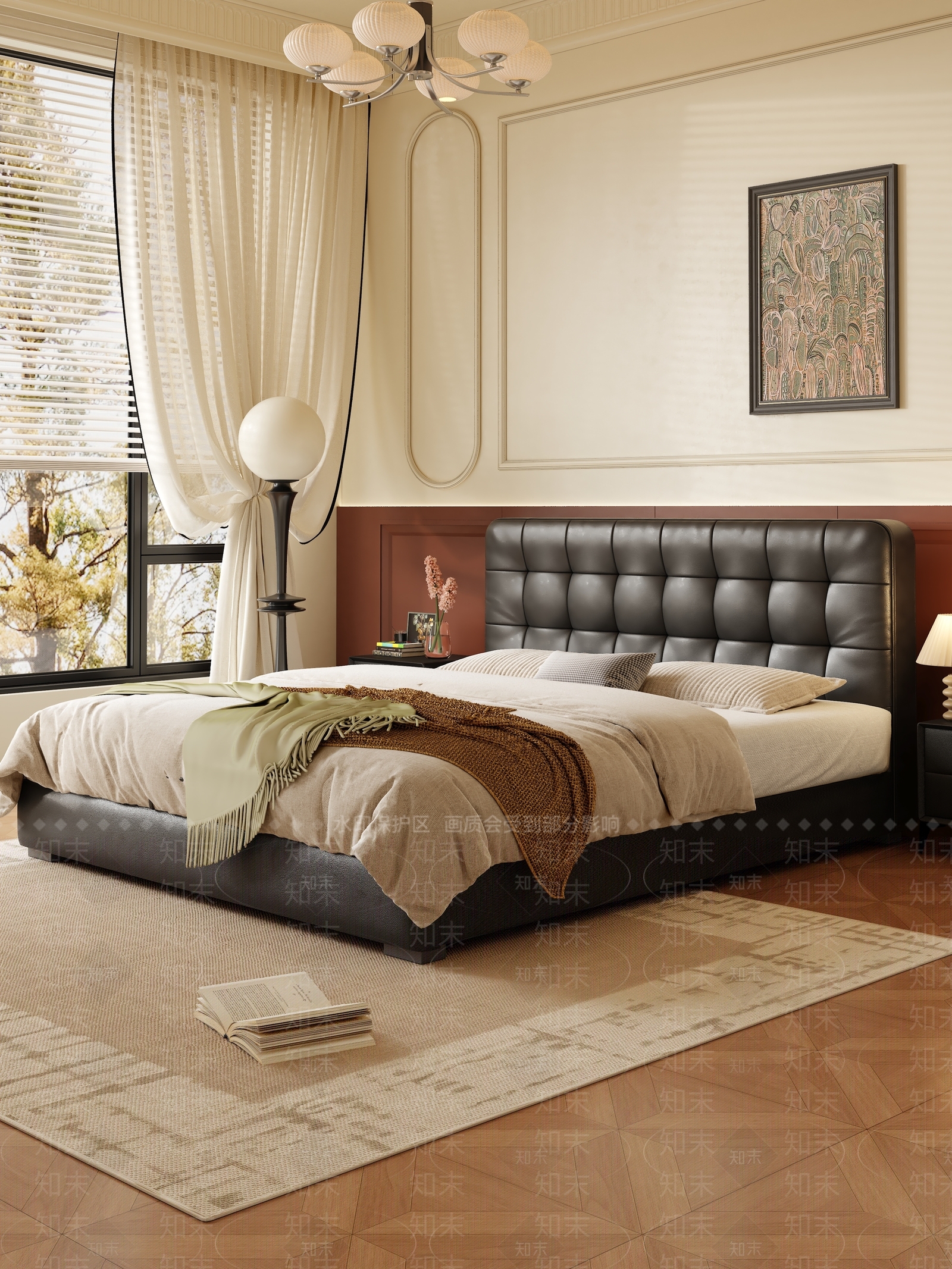 双人床3D模型下载【ID:1203025858】