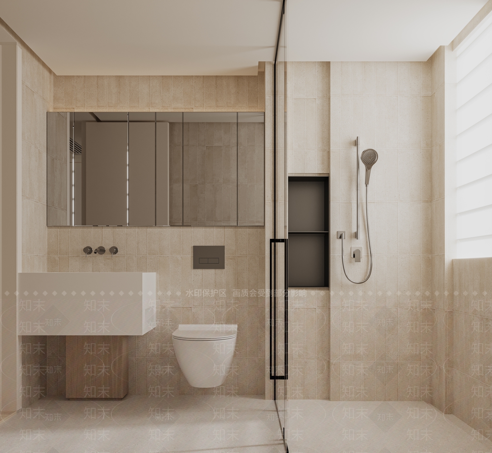 现代极简卫生间3D模型下载【ID:1203997584】