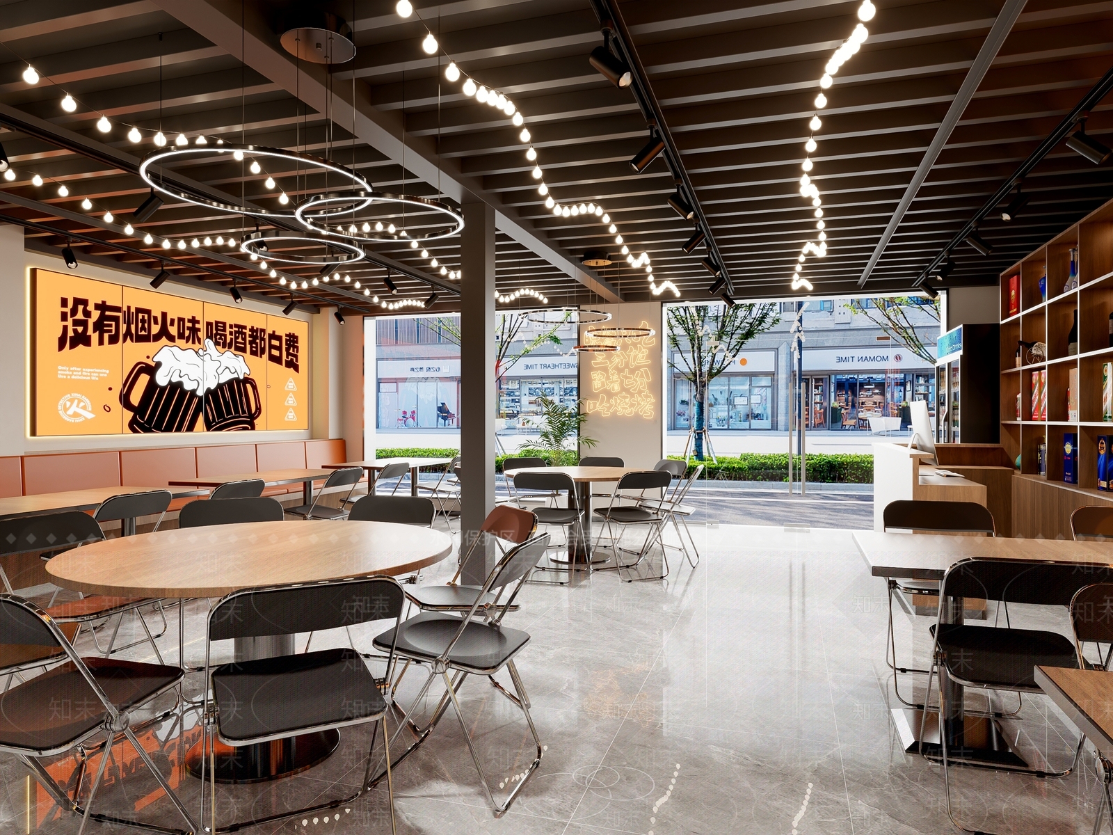 现代烧烤店3D模型下载【ID:1203026488】