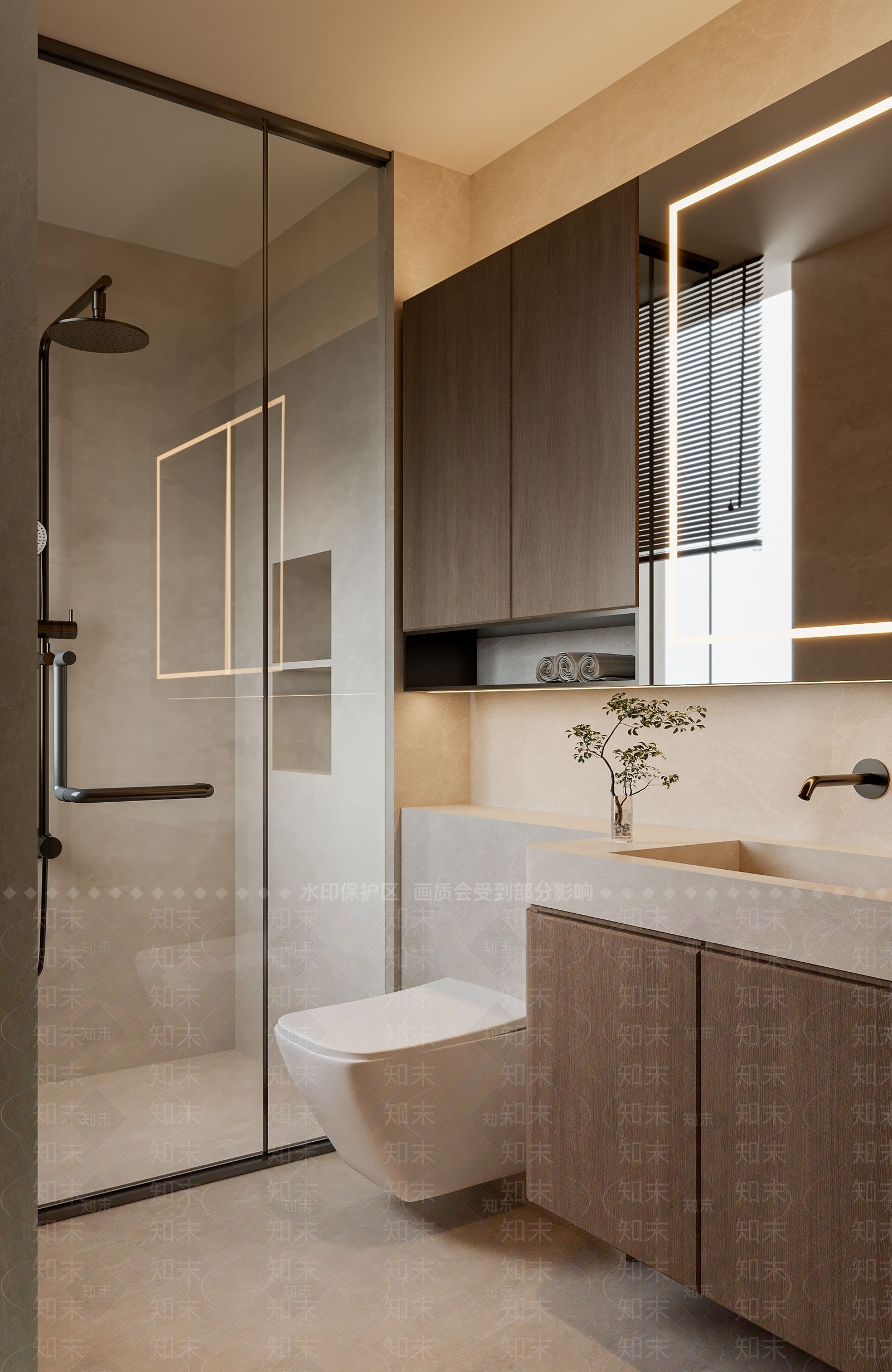 现代卫生间3D模型下载【ID:1203997651】