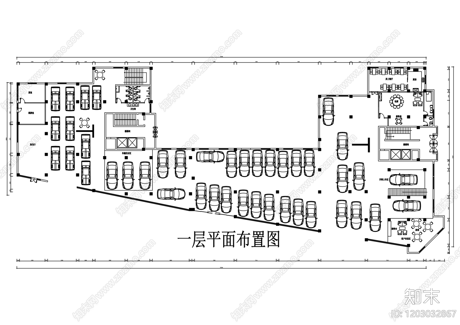 汽车展厅施工图下载【ID:1203032867】