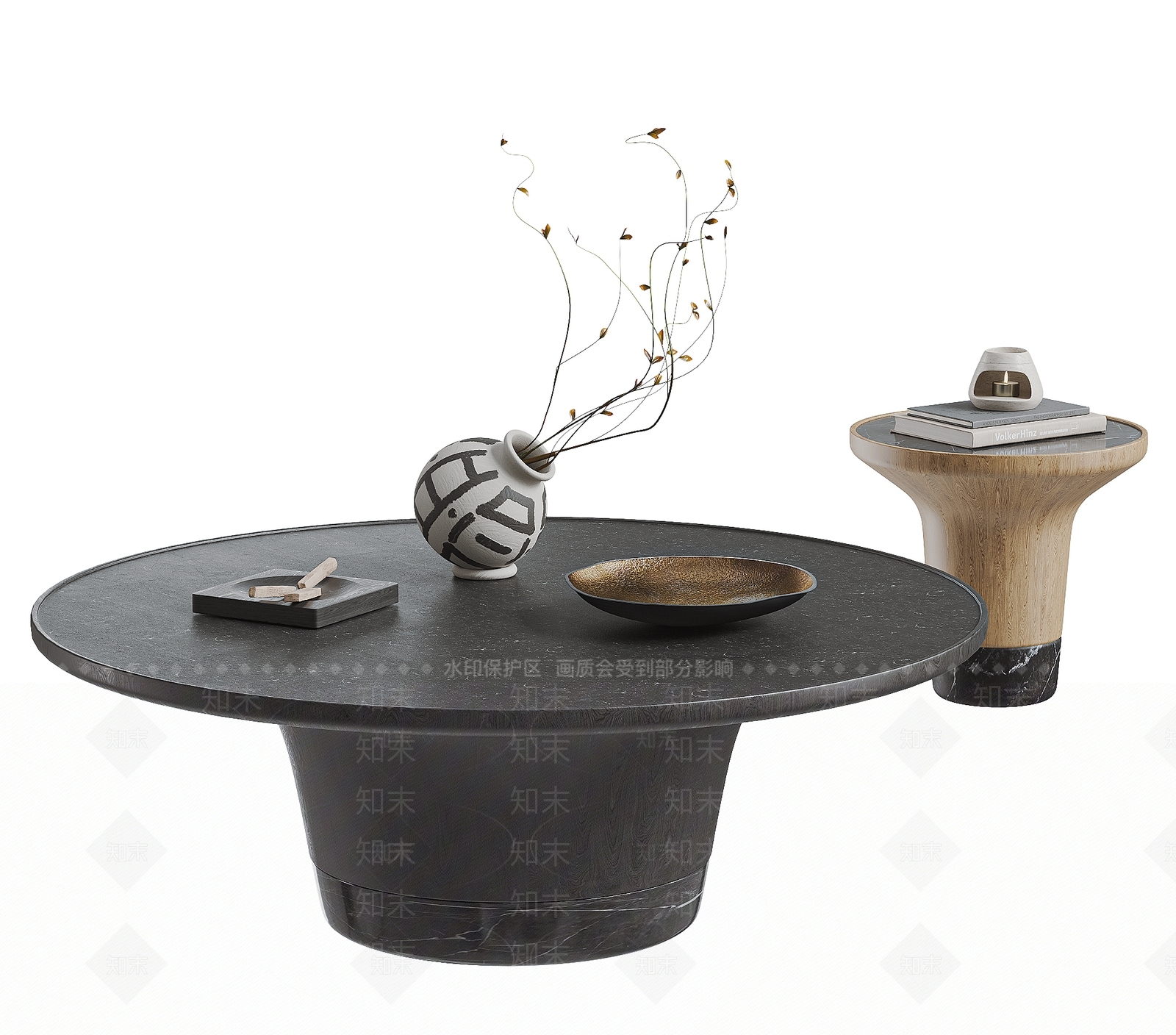 现代意式茶几SU模型下载【ID:1203034229】