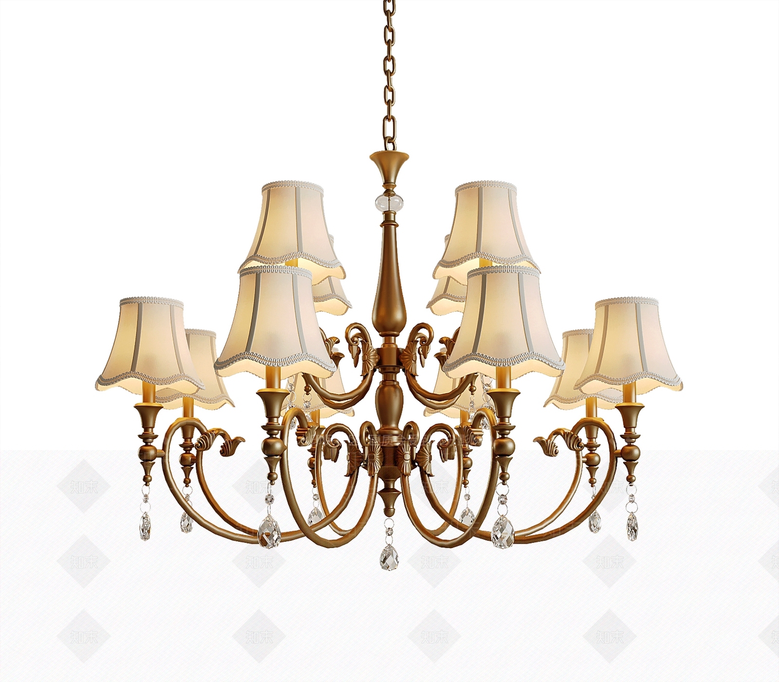 吊灯3D模型下载【ID:1203037170】