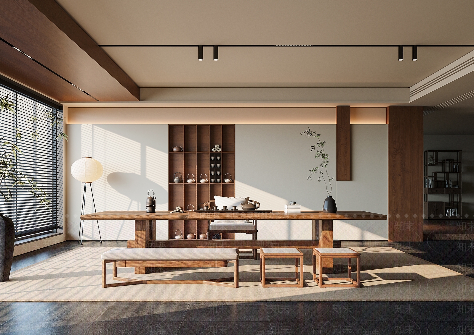 中古侘寂茶室SU模型下载【ID:1203037685】