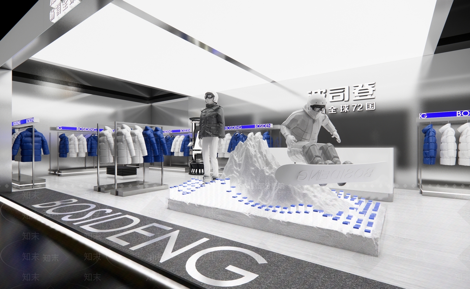 现代工业服装店SU模型下载【ID:1203041638】