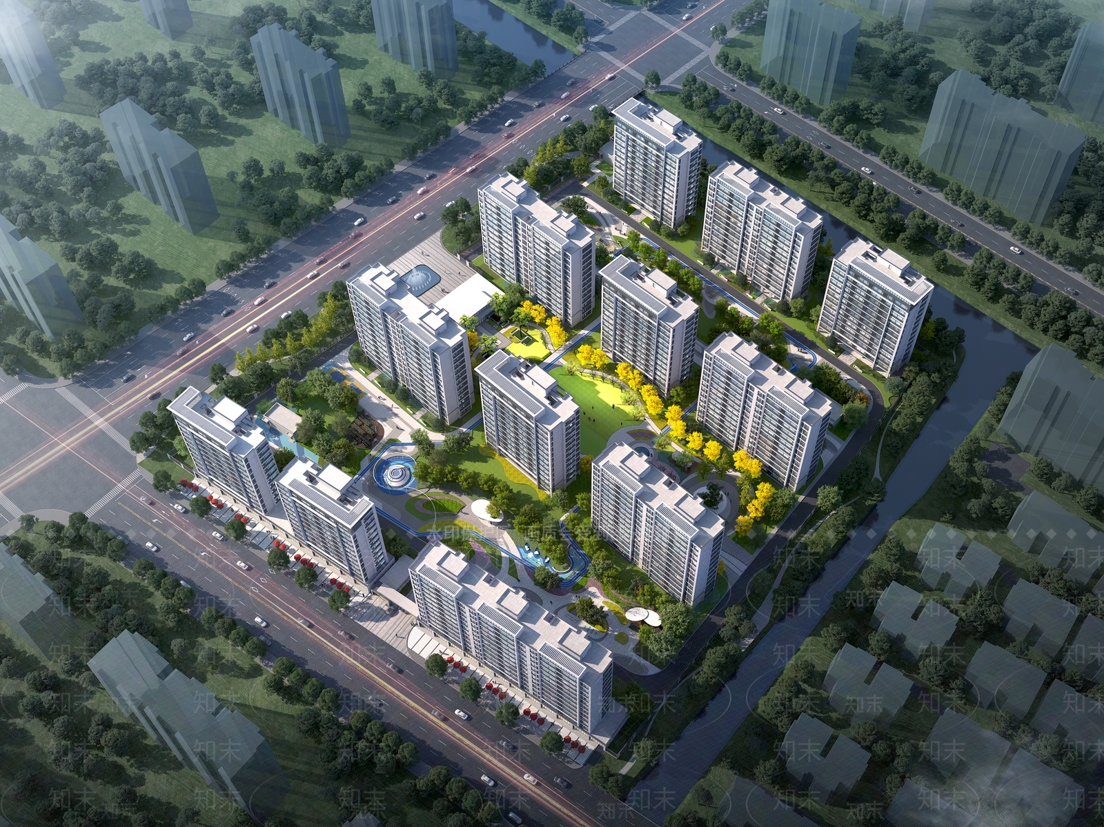 现代多层住宅SU模型下载【ID:1203042071】