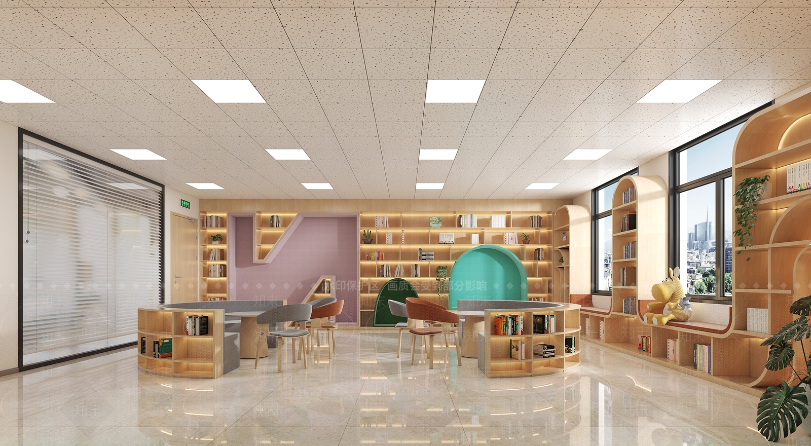 现代图书馆3D模型下载【ID:1203048057】