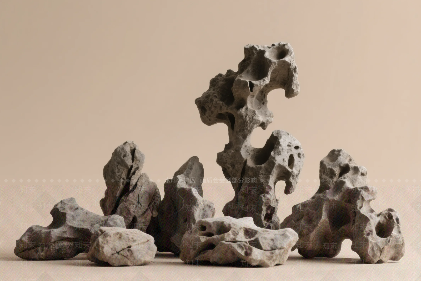 新中式中式景观石SU模型下载【ID:1203050212】