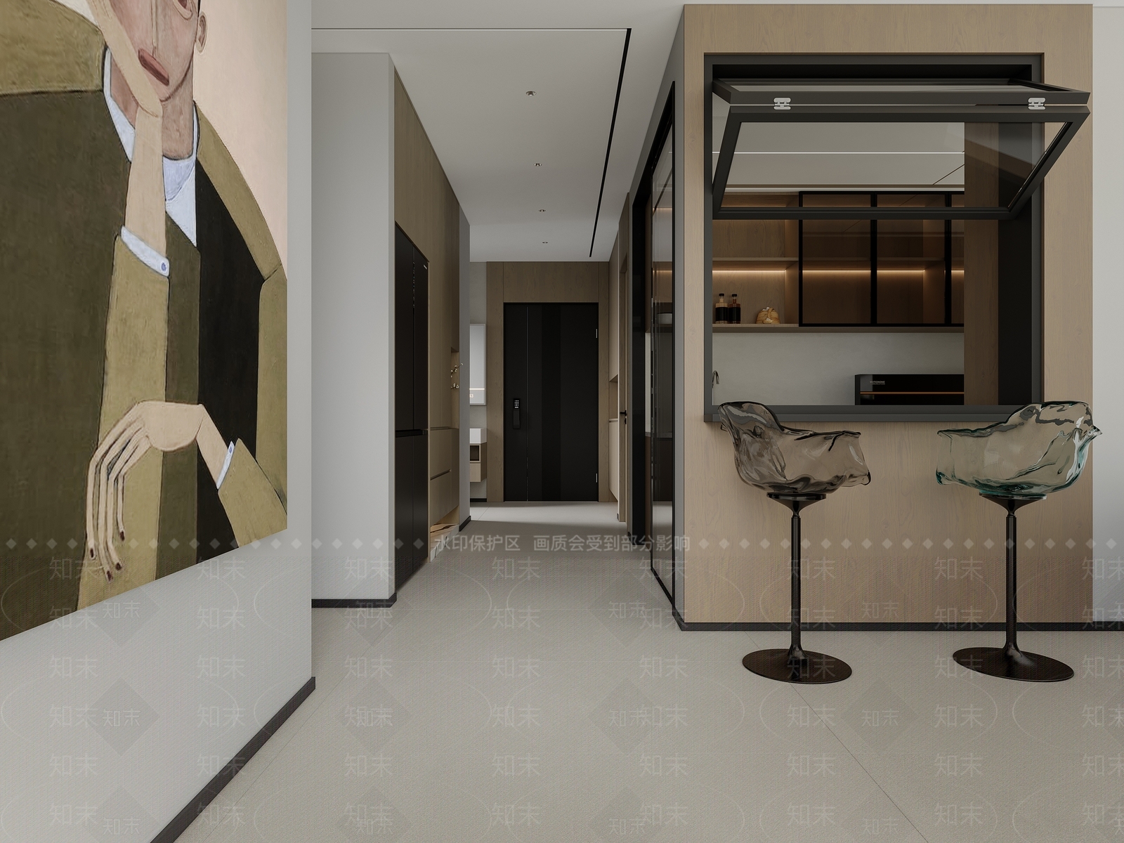 现代家居客厅3D模型下载【ID:1203053534】