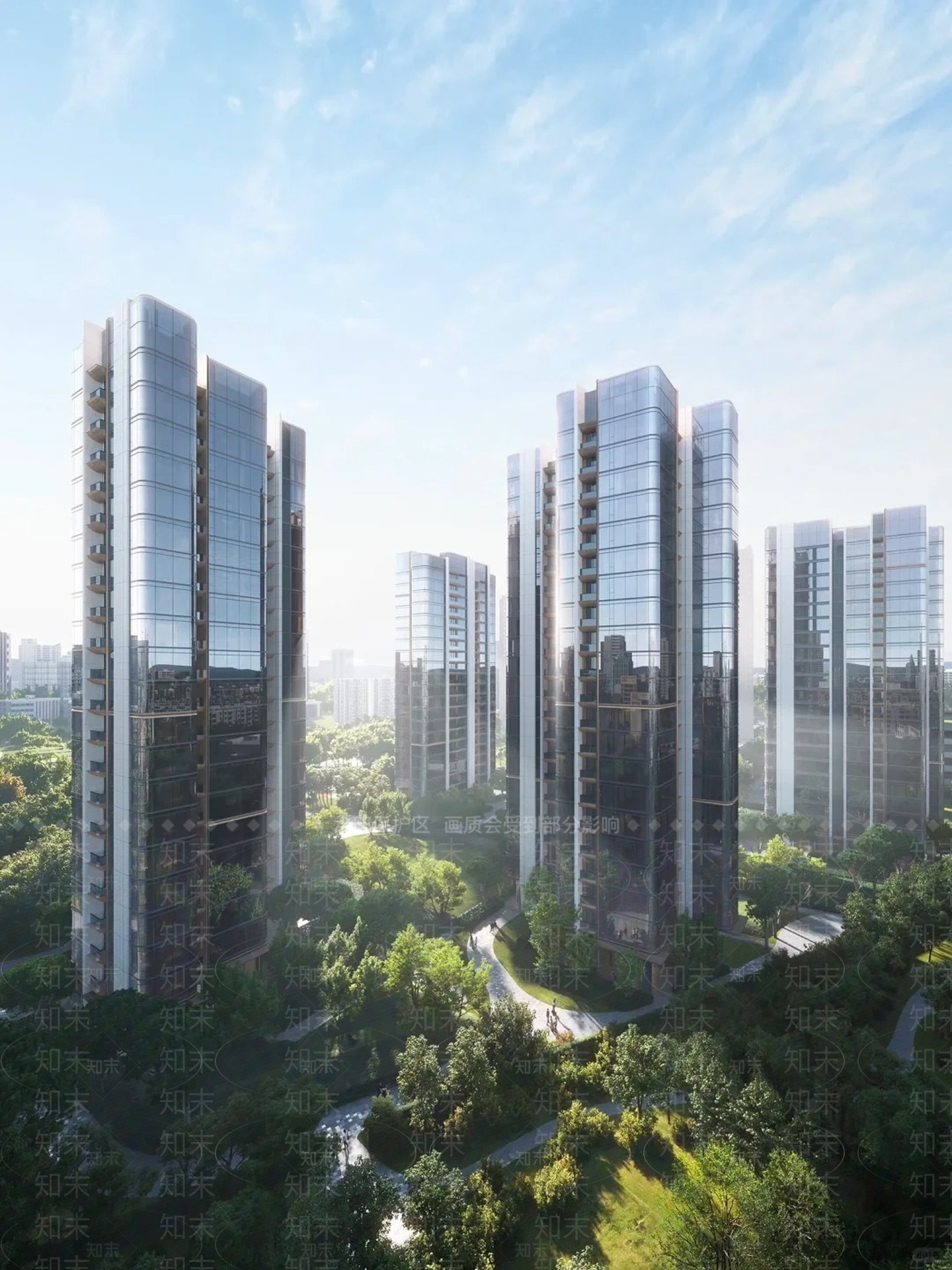 现代轻奢高层住宅SU模型下载【ID:1203056650】