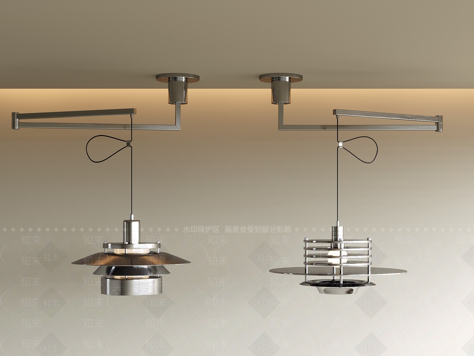 现代极简吊灯3D模型下载【ID:1203057800】