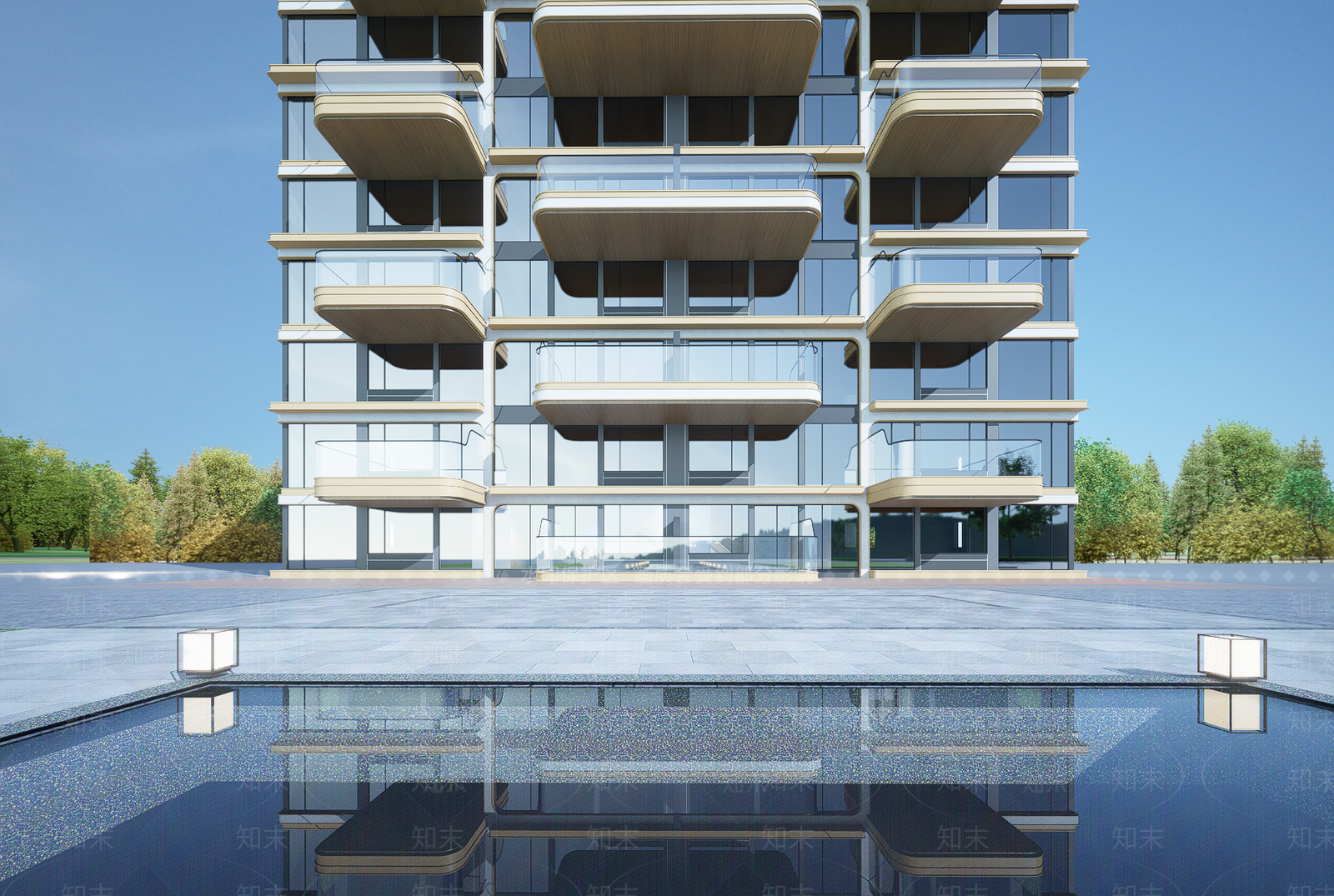 现代小区建筑SU模型下载【ID:1203063282】