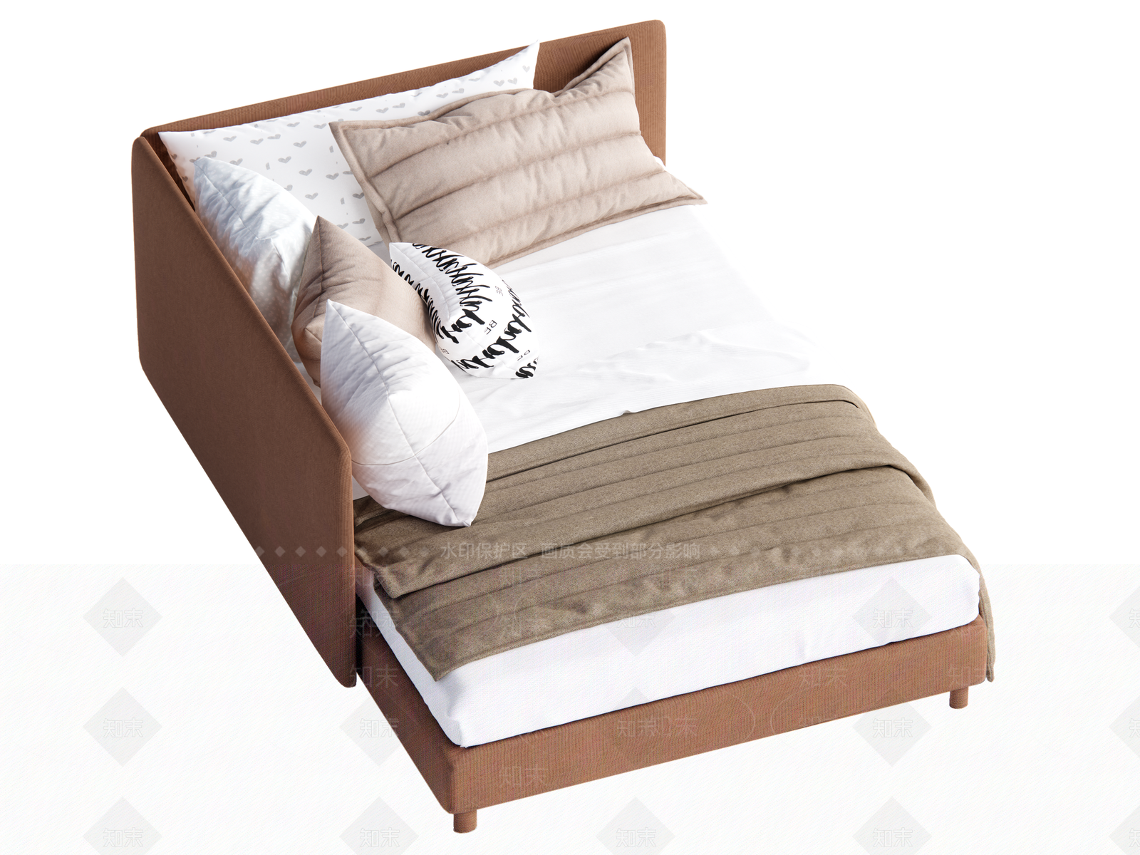 现代儿童床SU模型下载【ID:1203063423】