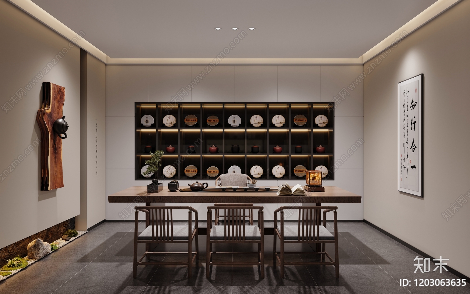 现代新中式烟酒店cad施工图下载【ID:1203063635】