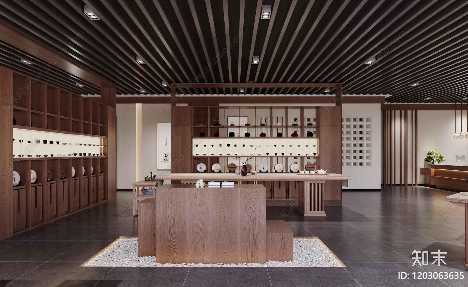 现代新中式烟酒店cad施工图下载【ID:1203063635】