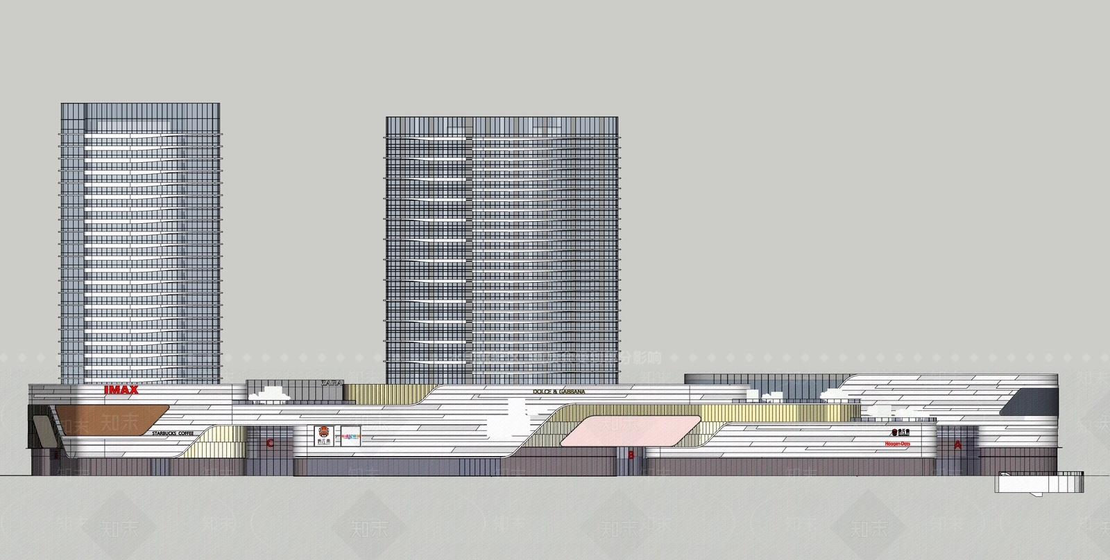 现代其他商业建筑SU模型下载【ID:1203064006】