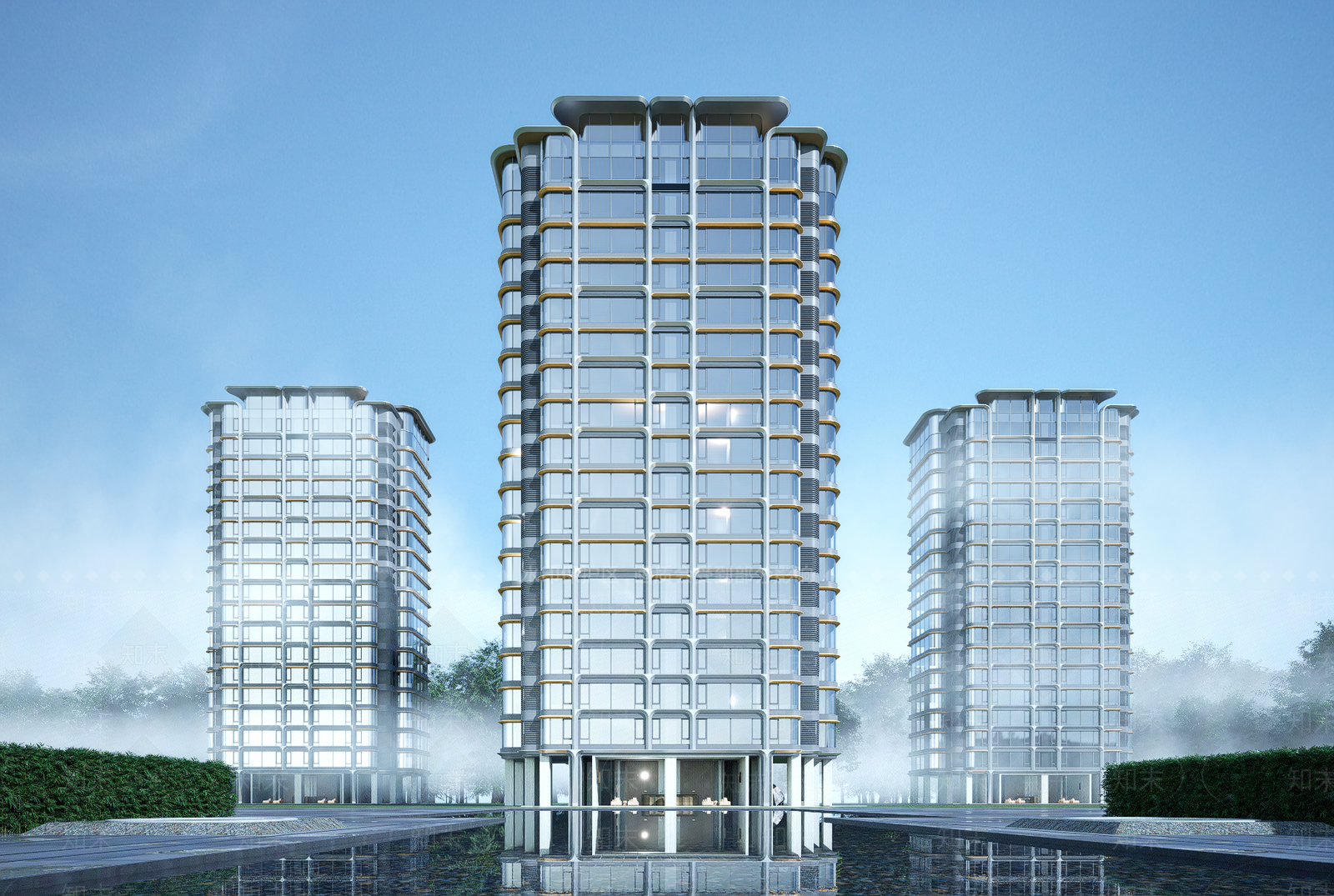 现代小高层住宅楼SU模型下载【ID:1203063948】