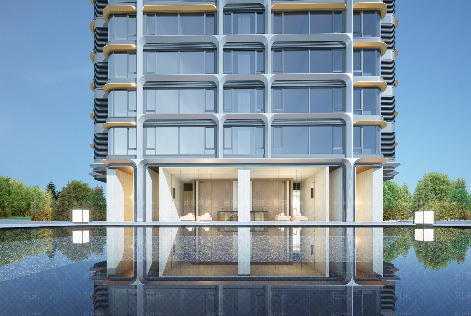 现代小区建筑SU模型下载【ID:1203064059】