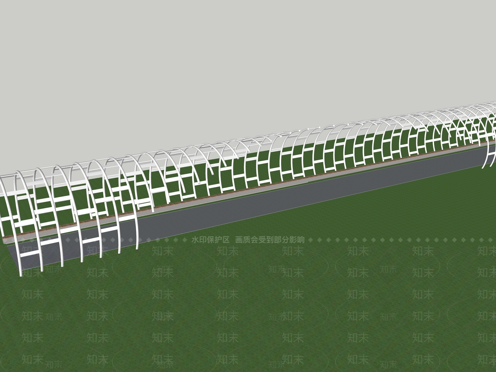 现代极简廊架SU模型下载【ID:1203064330】