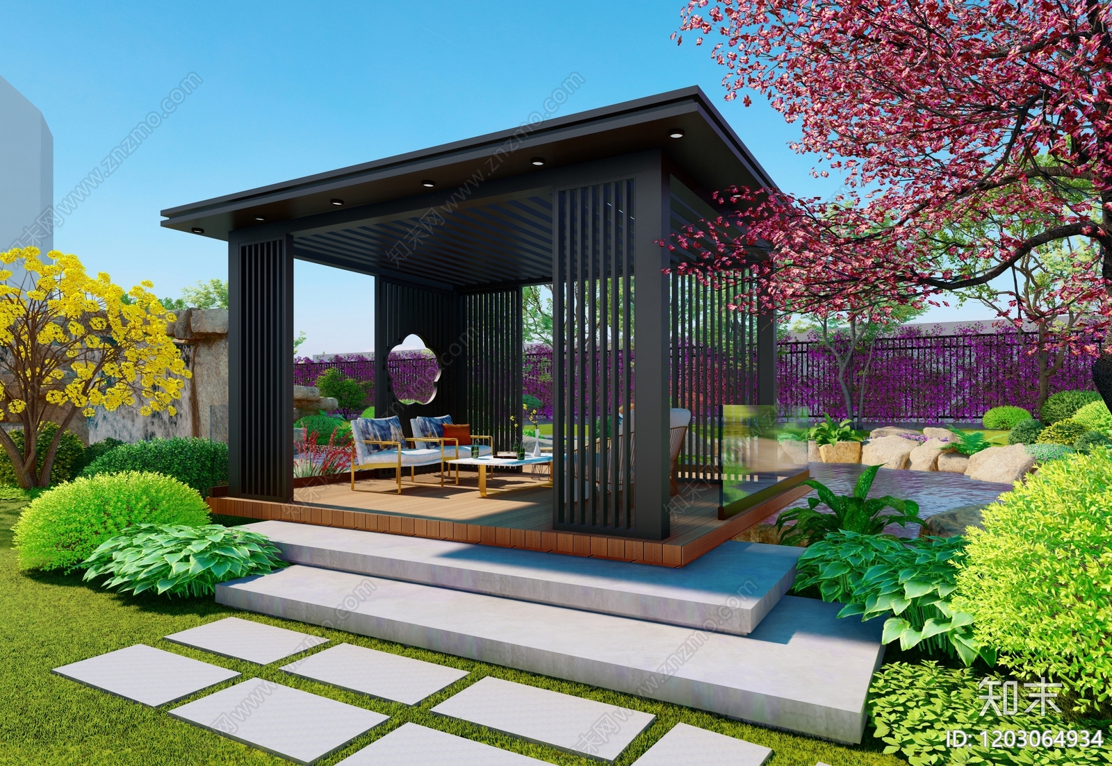 现代亭子施工图下载【ID:1203064934】