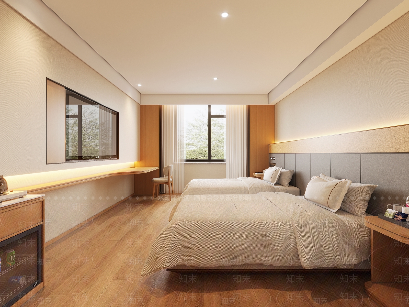 现代家居卧室3D模型下载【ID:1221537340】
