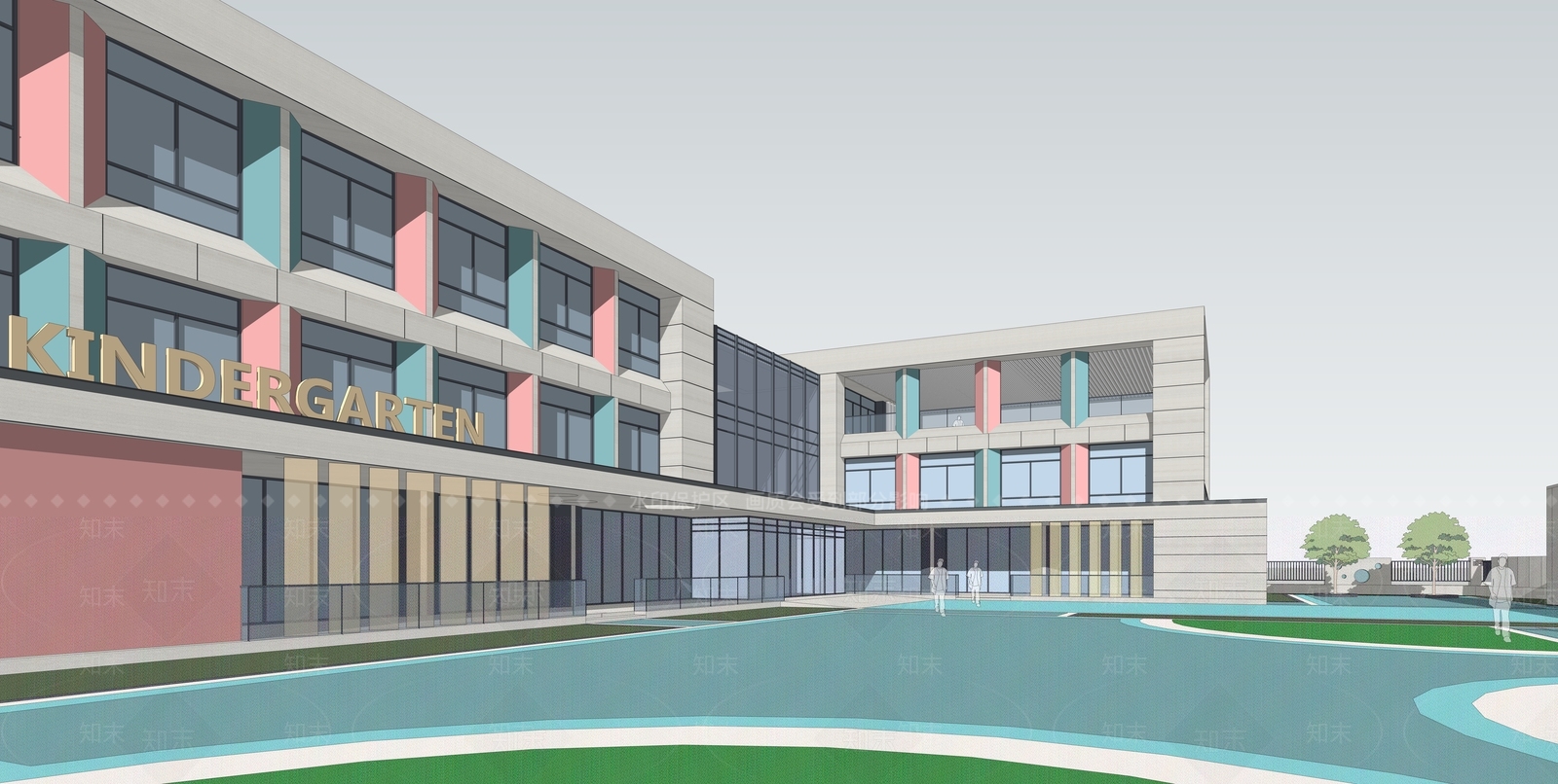 现代学校建筑SU模型下载【ID:1203108752】