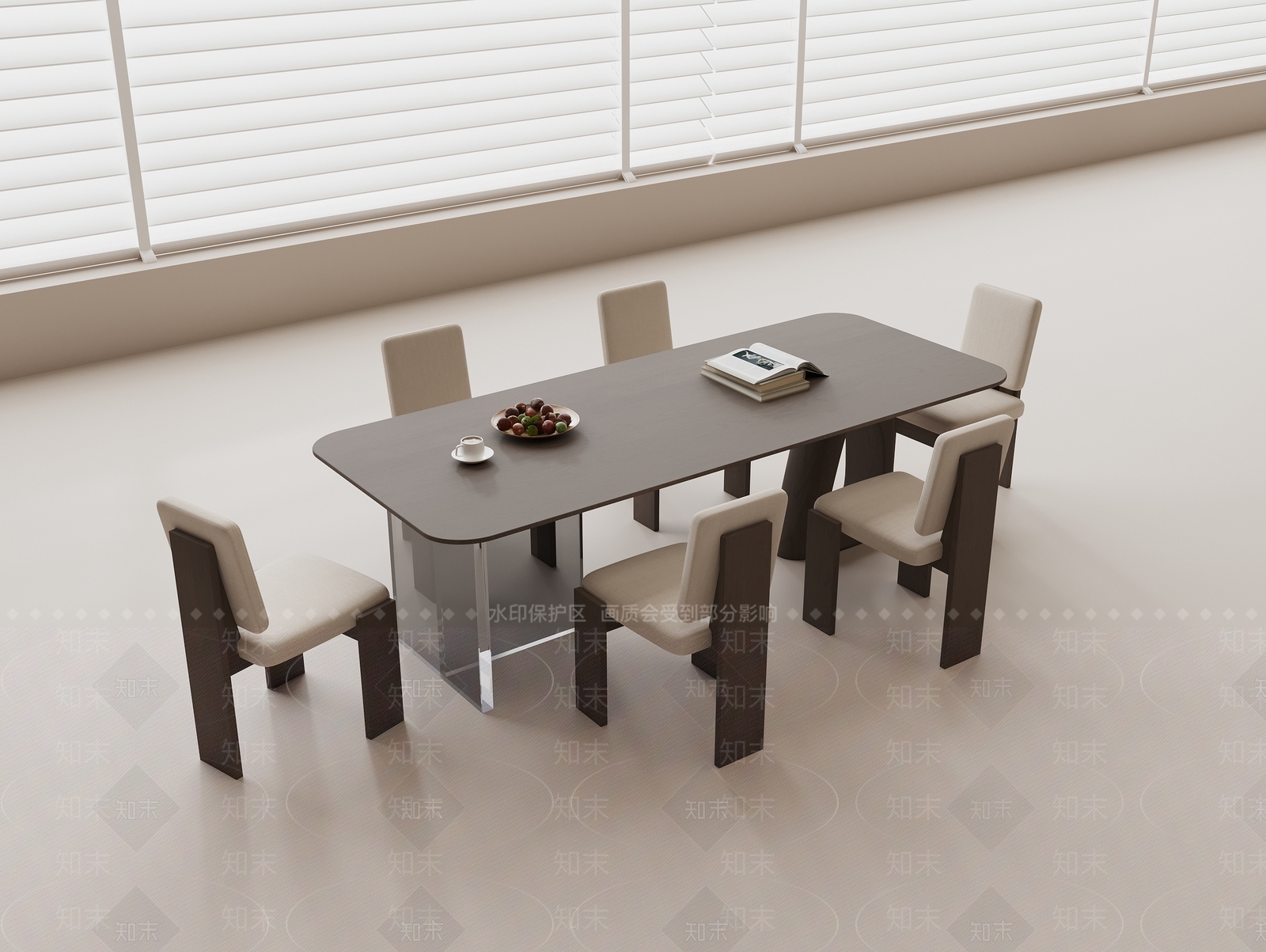 现代餐桌椅3D模型下载【ID:1203071214】