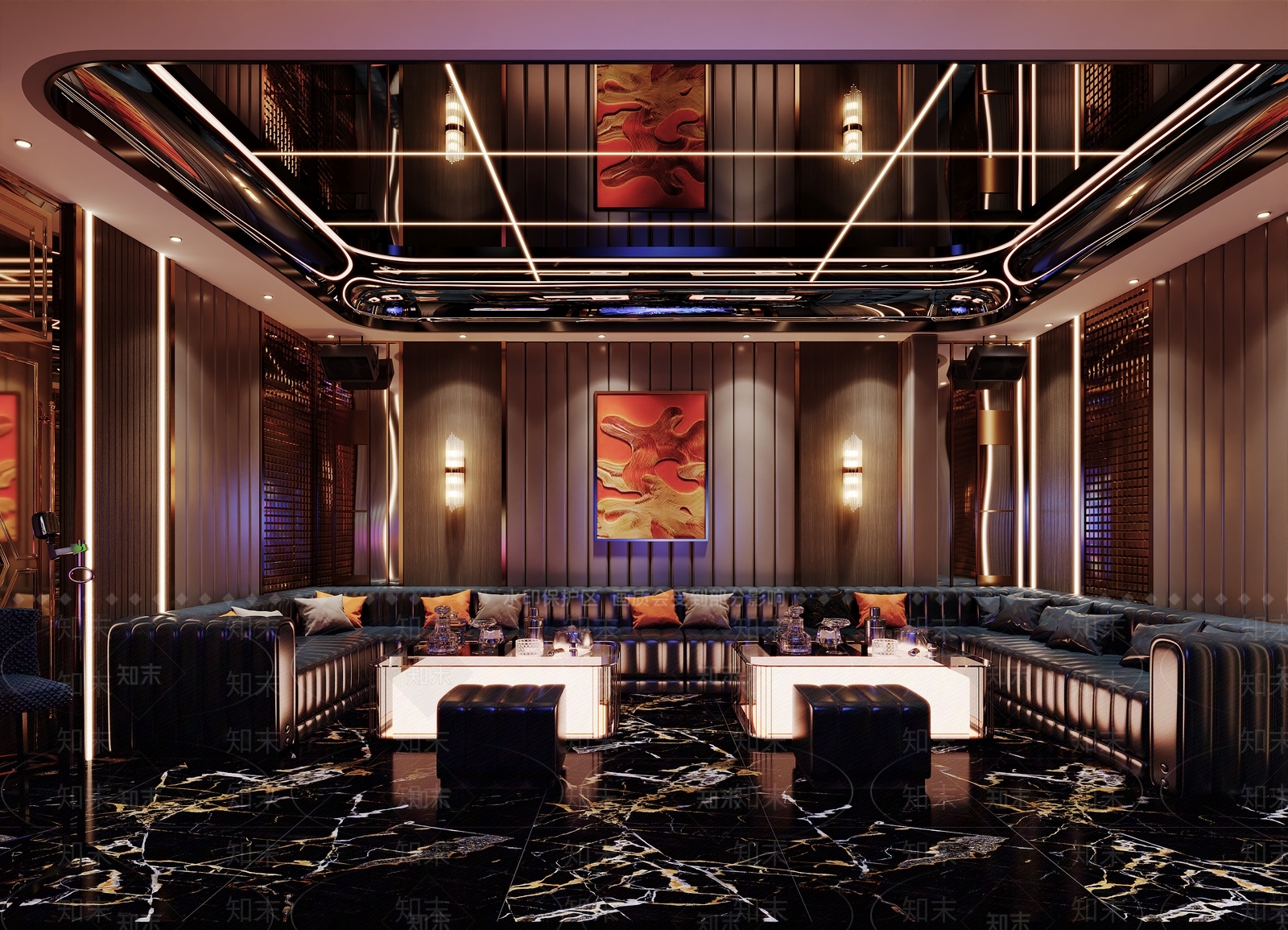 现代轻奢KTV3D模型下载【ID:1203072501】