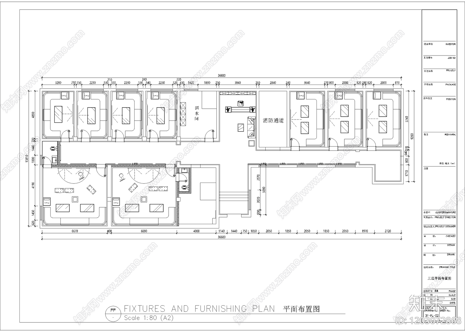 现代KTV施工图下载【ID:1203072868】