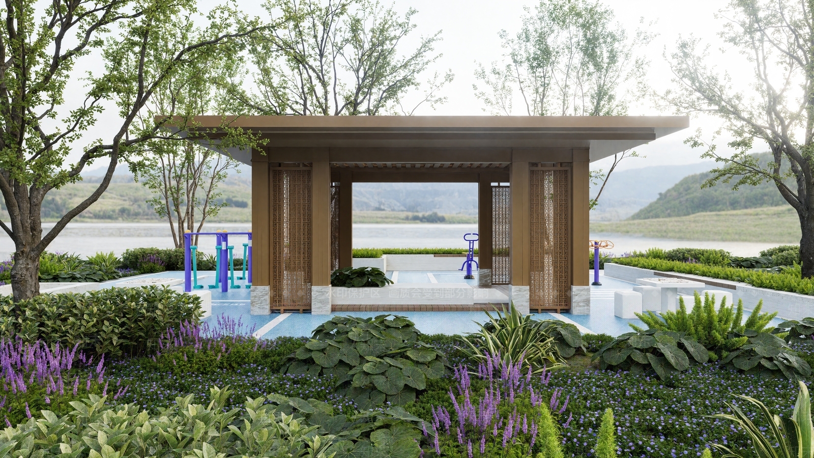 新中式中式亭子SU模型下载【ID:1203074813】