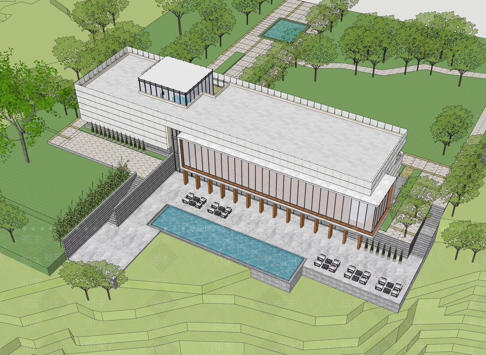 现代小公建SU模型下载【ID:1203077686】