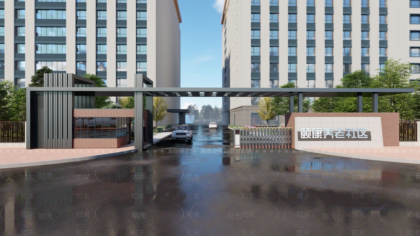 现代工业入口大门SU模型下载【ID:1203366385】