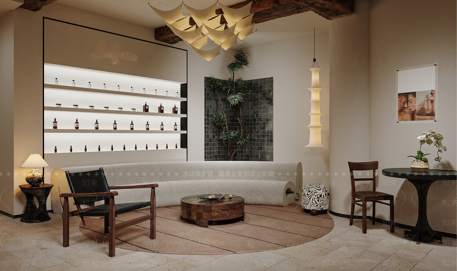侘寂奶油美容院3D模型下载【ID:1203081400】