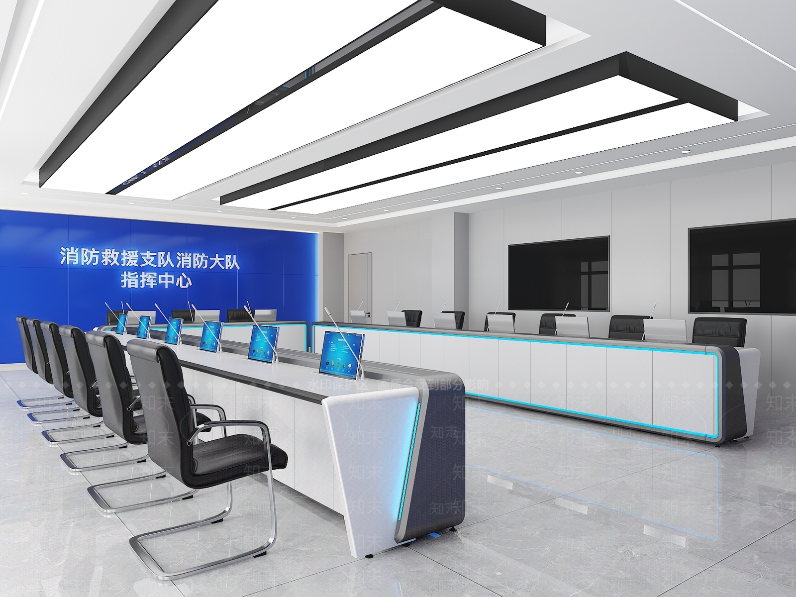 现代简约指挥中心3D模型下载【ID:1203082209】