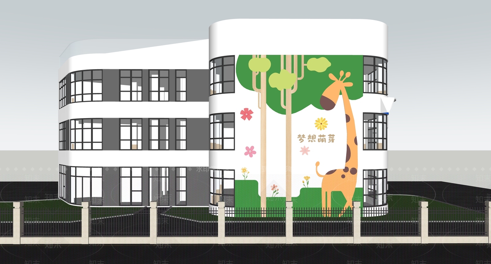 现代简约其他学校空间SU模型下载【ID:1203082732】