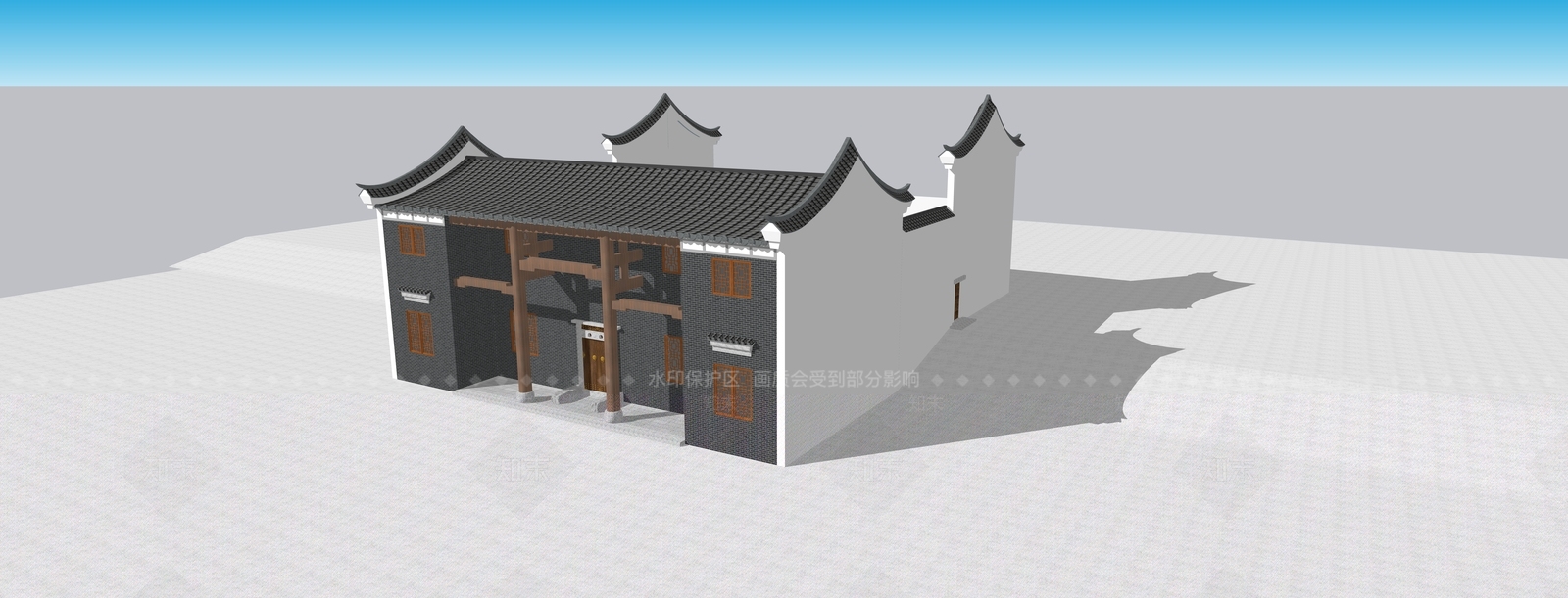 复古乡村民房SU模型下载【ID:1203084407】