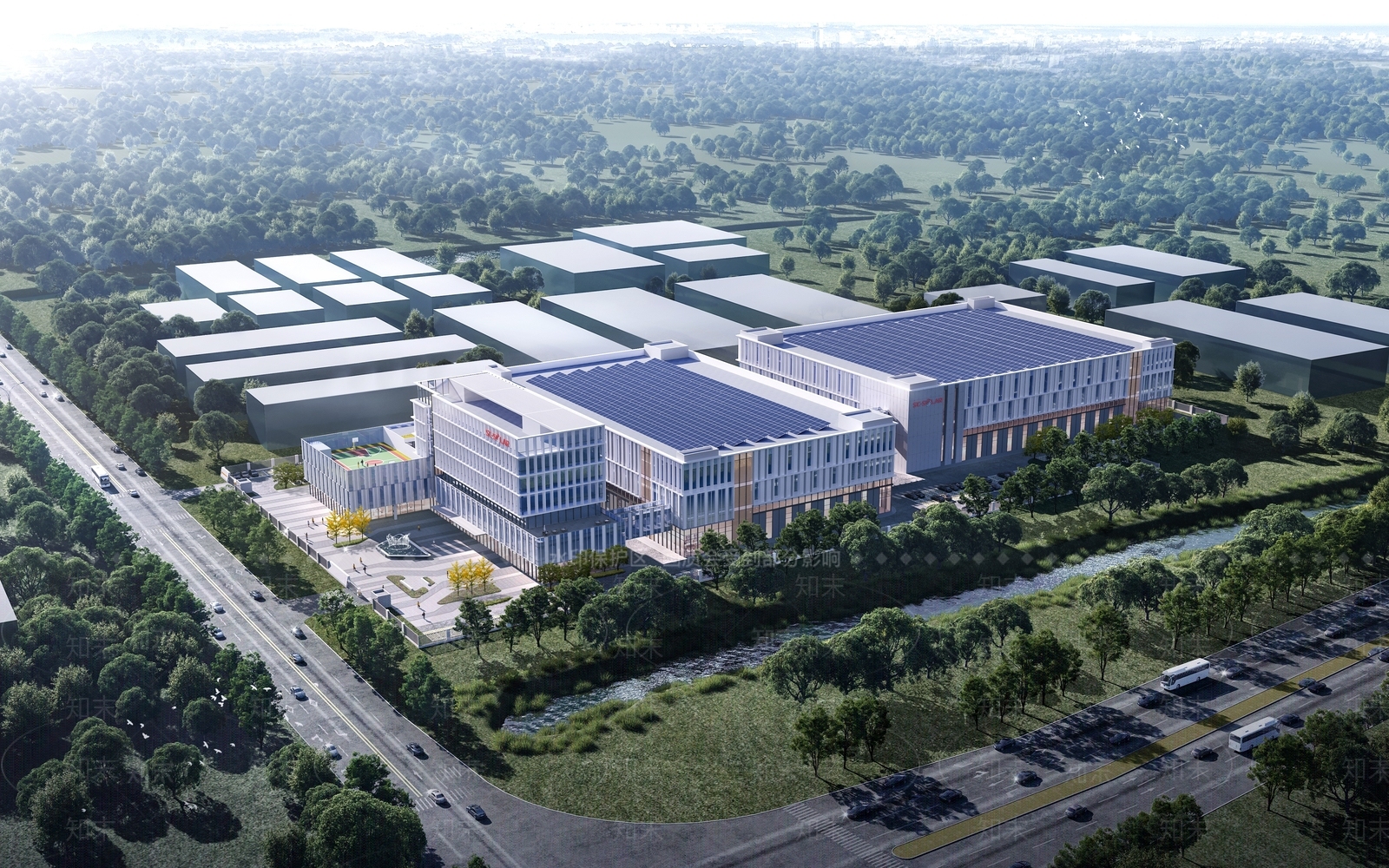 现代工业厂房SU模型下载【ID:1203086940】