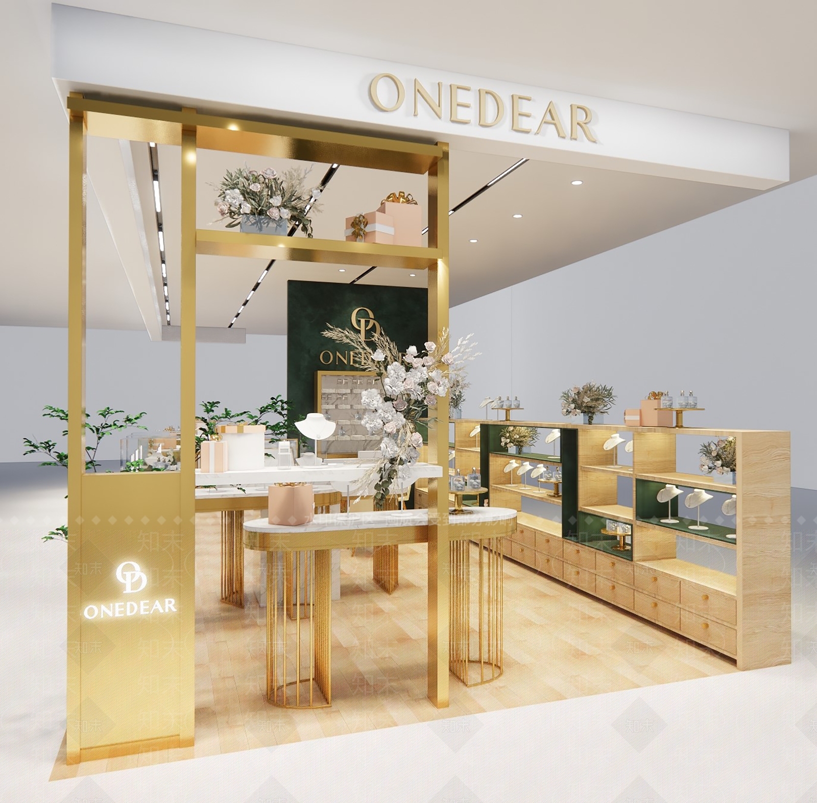 轻奢简约珠宝店SU模型下载【ID:1203089367】