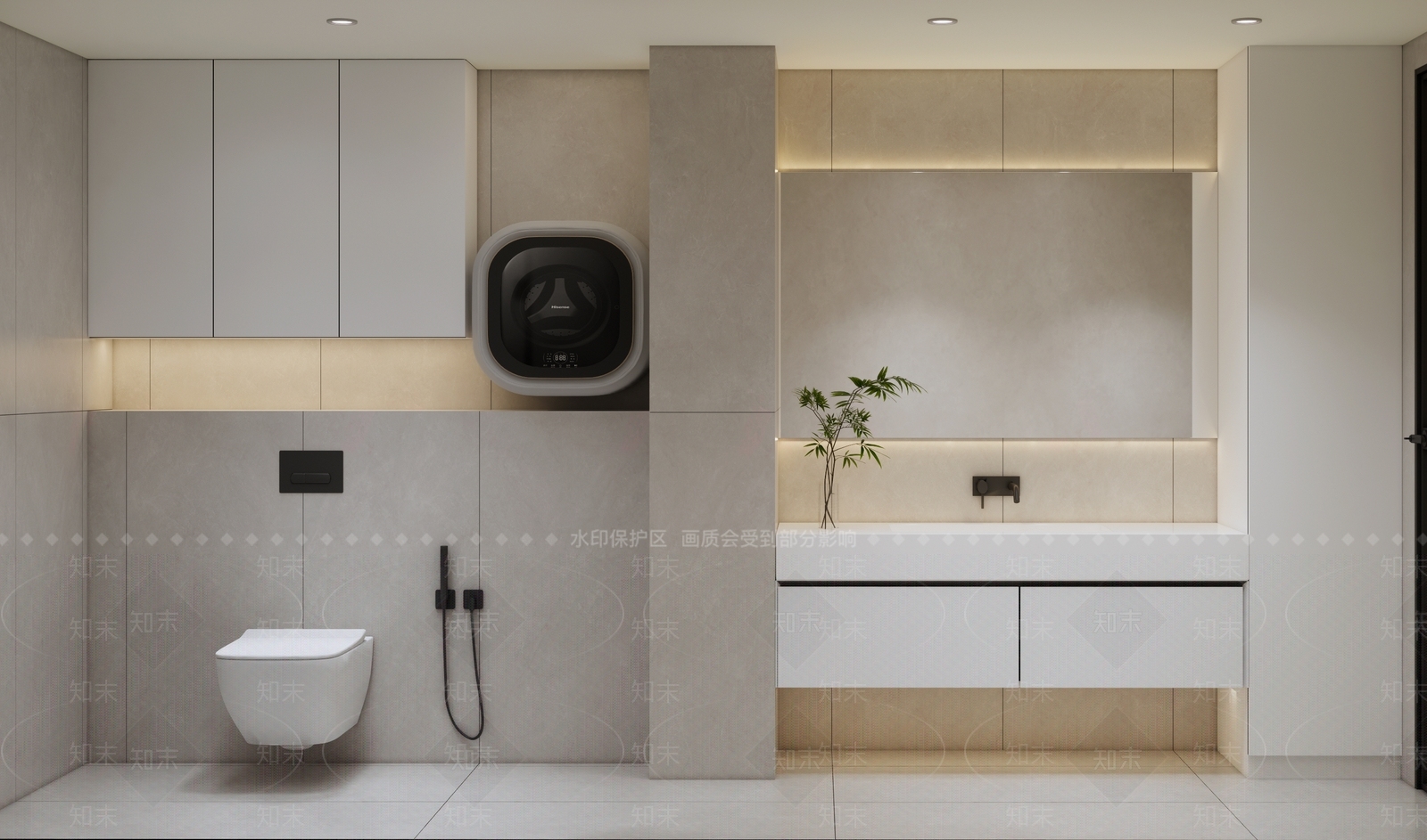 现代卫生间SU模型下载【ID:1203242195】