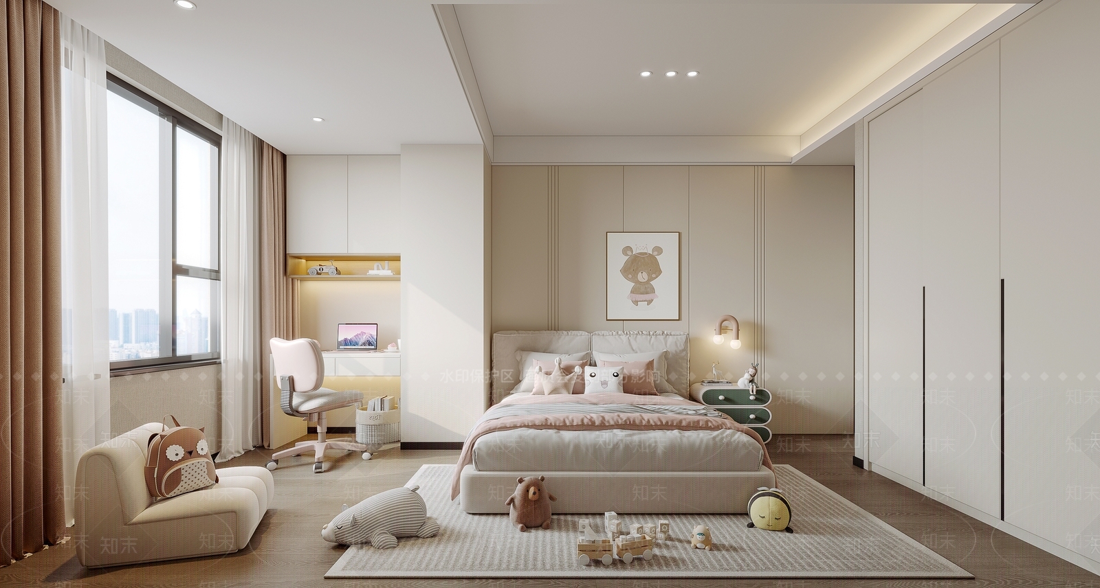 现代家居卧室3D模型下载【ID:1203095764】